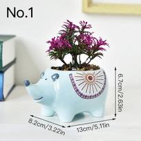 Mielas ežiuko sukulentų vazonas Keraminis gėlių vazonas Sodintuvas Namų dekoras Vidaus dekoracija Stalo papuošalai Bonsai augalų vazonas No.1