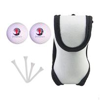 Golf Ball Bag Carrying Case Storage Waist Bags Lightweight Portable Tee Gray w 2Ball 4 Tees
