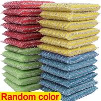 Magic Steel Wire Sponge Wipe Non-stick Oil Brush Reusable Double Sided Cleaning Cloth Kitchen Dishcloth Scouring Pad Rags Towels 4pcs