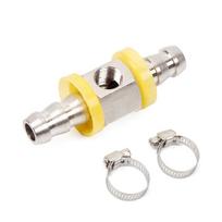 3/8” Fuel Line Fuel Pressure Barbed- Push Lock T-Fitting Adapter, 1/8-27 NPT Sensor Port, Stainless Steel