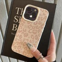 For iPhone 17 16 15 14 13 12 11 Pro Max Air Case Pink Leopard Print Lichee Pattern Silicone Cover For iPhone XS X XR 16 Plus 16E iPhone 13 Pro