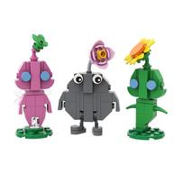 MOC Anime Pikmined Hocotate Olimar Asteroid Bricks Set Monster Game