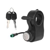 Elektrinio paspirtuko uždegimo spyna su raktais Lengvai naudojama E-paspirtuko droselio akceleratoriaus starterio jungiklio spyna Kukirin G2 Pro/G2 Max juoda