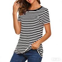 Unisex Dryžuoti Marškiniai Dryžuoti Karnavaliniai Kostiumai T-shirt Dryžuoti Marškiniai Medvilniniai Trumpomis Rankovėmis Dryžuoti Marškiniai Vyrams Moterims Karnavaliniai Drabužiai Jūrininko Kostiumas Apvalus Kaklas L juoda