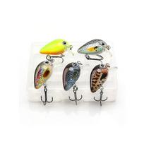 5 vnt. 1,5 g 3 cm mini vobleriai/crankbait žvejybos masalai Dirbtiniai masalai Kieti plaukiojantys vobleriai Žuvims Ešerių žvejybos reikmenys Kokybė