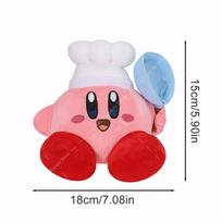 Anime Kirby Plush Toys Kawaii Chef Kirby Peluche Cartoon Soft Stuffed Animal Doll Pillow Home Room Decor Birthday Gift Kids pink