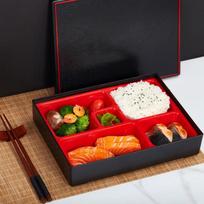 Japoniško stiliaus daugkartinė BENTO pietų dėžutė red