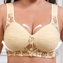 1XL-5XL Priekyje segamas didelio biusto liemenėlė, Tarptautinio Europos dydžio didelio dydžio liemenėlė 1XL(72.5-82.5kg) smėlis