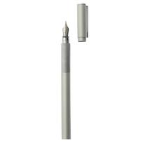 MUJI Aluminum Round Barrel Fountain x 1 Includes 1 Fine Ink Item Number 15136865 Pen, Black, 13.7 cm, Cartridge, juoda