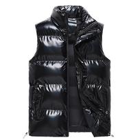 Vyriška berankovė striukė, madinga liemenė, žieminė šilta, su kišenėmis, medvilnės pamušalu, vyriška balta, juoda liemenė 5Xl S juoda