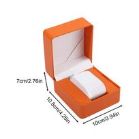 PU Watch Box Flip-Top Watch Packaging Box, Display Watch Storage Box, Premium Watch Box raudona