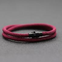 New Simple Style Men Rope Bracelet Bilayer Grade A 4mm Thread Fabric Braslet Outdoor Riding Survival Braclet Casual Accessories M 19.5cm 7.7Inch