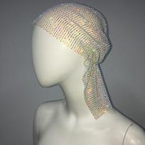 Trendy Versatile Glitter Rhinestone Bandana Mesh Bling Headband Headscarf Elastic Crystal Head Wrap Women Headpiece Accessories