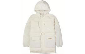 Converse Down Jackets Women's Beige Yellow Hooded Moderate Other 10021987-281 S