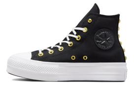 Converse Chuck Taylor All Star Lift Platform Star Studded 'Black White Gold' Women's A05453C 37