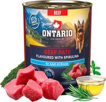 Ontario Dog Adult Beef Pate with Spirulina Flavor 800 g | 113618 | 8595681859914