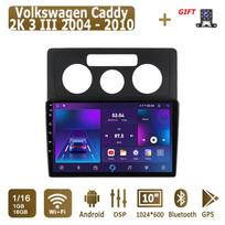 „Android Carplay“ automobilio radijas, skirtas „Volkswagen Caddy 2K 3 III“, 2004–2010 m. daugialypės terpės grotuvo galvos blokas Stereo GPS navigacija BT WIFI 4+64GB 1+16GB