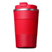 380ML Nerūdijančio plieno termosinė kavinės puodelio kelioninis puodelis Neperšlampantis dangtelis Vakuuminis terminis dvigubos sienelės sandarus puodelis Be BPA Saugus 12H Šaltas/6H Karštas kavinės puodelis su 380ML balta