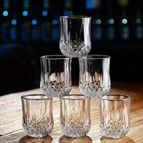 Stiklainių Rinkinys 6 vnt. Gėrimo indai 85ml Elegantiškas vandens dozatorius Deimanto skulptūros puodeliai Kavos puodeliai Mažos talpos Kawaii alkoholio stiklinė 85mlX6pcs