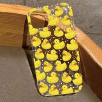 Yellow Duck Painted Clear Phone Case for iPhone 16 16E 14 13 15 12 11 Pro Max XR 7 8 Plus 16 Pro Thick Transparent Soft Cover For iPhone 13 Mini