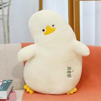 Gulinėantis plokščias antis lėlė lengva antis pagalvėlė maža geltona antis lėlė mieganti kojų pagalvė sofa pagalvė pliušinis žaislas 50cm【0.45kg】