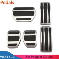 Car Pedals for Peugeot 207 301 307 208 2008 308 408 for CITROEN C3 C4 for DS 3 4 6 DS3 DS4 DS6 Gas Brake Pedal Cover AT