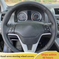 Automobilio vairo apdangalas Odinis Honda CR-V CRV 2009 2010 2011 Vairo rato Automobilio aksesuaras Red Thread