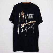 Buddy Holly Signature Men Black T Shirt Gift S to 5XL Unisex T-Shirt XL