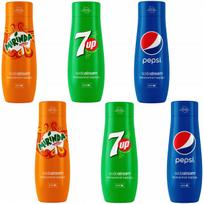 Set of 6 SodaStream concentrates 2x (Pepsi+Mirinda+7UP)