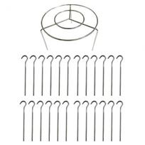 24Pcs Air Fryer Kebab Rack Food Grade Stainless Steel Air Fryer Skewer Stand Enhanced Airflow Design Vertical Grill Holder