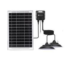 Aigostar - LED saulės šviestuvas su jutikliu 2xLED/35W/12V 6000 mAh 6500K skersm. 15 cm
