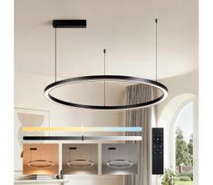 Brilagi - reguliuojama LED liustra ant laido PORTOFINO LED/60W/230V skersmuo 80 cm juoda +DO