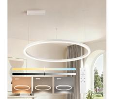 Brilagi - reguliuojama LED pakabinama liustra ant laido PORTOFINO LED/60W/230V, Ø 80 cm, balta + su nuotoliniu pulteliu