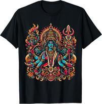 Kali Hindu Mirties Deivė Hindu Motina Žiauri Kariorė Marškinėliai S įvairiaspalvis