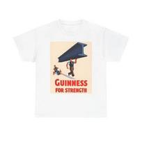Guinness For Strength Graphic T Shirt Beer Art Unisex Heavy Cotton Tee S įvairiaspalvis