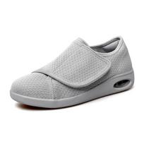 Diabetes Shoes Women for Big Wide Fat Foot Hallux Valgus Bunion Swollen Feet Non-Slip Anti-Skid Air Cushion Plus Big Size 43 44 35 pilka spalva