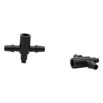 3-Way 3/5mm Hose Splitters Arrow Dripper Connectors Greenhouse Micro Drip Irrigation Fittings Connector For 3mm Emmiters 100Pcs (black,1I8 Inch) juoda