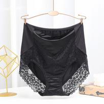 Modal Lace Underwear Pure Cotton Antibacterial Crotch Briefs High Waisted Plus Size Panties L