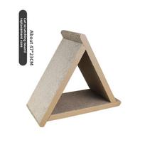 Trikampė katės draskyklė ir gultas - Patvarus, į drėgmę atsparus gofruotas popierius su mediniu pagrindu 52 x 24.5 x 45.5