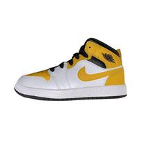 Air Jordan 1 Mid PS University Gold Kids Sneakers White Black 640734-170 31