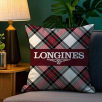 Classic Brand L-Longines Pillow Case Plush Fabric Soft Double Sided Print Home Sofa High Quality Cushion Cover Throw 12x12Inch gray