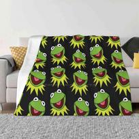 Kermit The Frog Pattern Latest Super Soft Warm Light Thin Blanket Kermit The Frog Tv Shows 70S Retro Jim Henson Show Cookie 30x40in