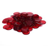 100pcs 19mm Plastic Poker Chips Counting Chips Tokens for Bingo Game Board Games Math Teaching Activity White raudona