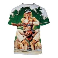 Bud Spencer Terence Hill 3D spausdinti marškinėliai Vyrams Moterims Madingi Streetwear Didelio dydžio trumpomis rankovėmis marškinėliai Vaikams Marškinėliai Viršutiniai drabužiai XXS