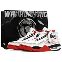 Nike Flight Legacy Kaleidoscope, Beyond, Shopping Bag Abrasion Resistant Mid top Basketball Shoes Men's Black White Red BQ4212-100(Team113-S-BOX) 44