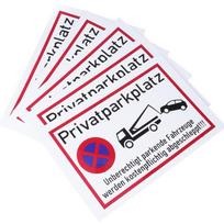 Privataus parkavimo ženklų rinkinys, 5 vnt., nerūdijančio plieno, „Privati nuosavybė“, „Parkuoti draudžiama“, metalinė plokštelė greitam montavimui 1