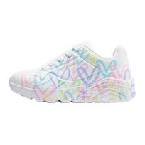 Skechers Mergaitiški Uno Patogūs Universalūs Patvarūs Kvėpuojantys Žemi Laisvalaikio Batai Vaikams sportbačiai Balti 314064L-WPTQ 30