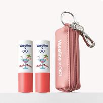 Vaseline Lip Therapy Color Care 4.2g x 2 + Vaseline X OIOI Collaboration Lip Case Keyring