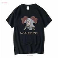 Maidenless T Shirt Mens No Maidens Dark Souls Heavy Metal Singles The Tarnished Long or Short Sleeves Vintage Washed Fashion S įvairiaspalvis