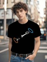 Half-Life 2 Aperture Science Logo  Vintage T-shirt - Black Casual Crew Neck Cotton Tee with Time Travel Game Graphic S įvairiaspalvis